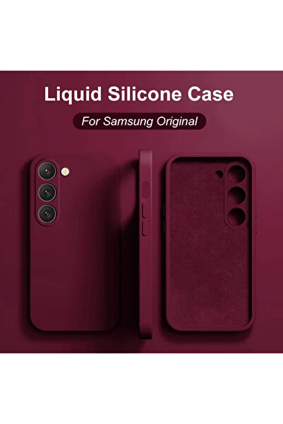 GRABONO Samsung Galaxy S24 Plus Kılıf Kamera Korumalıdır Kadife İç Kaplama Ma...