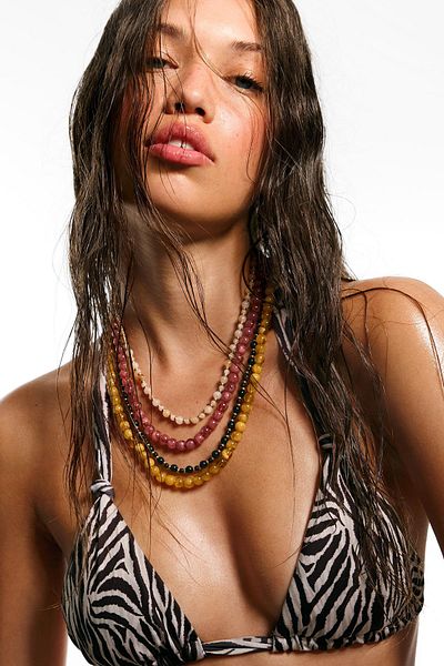 Bershka 4-pack of necklaces with beads