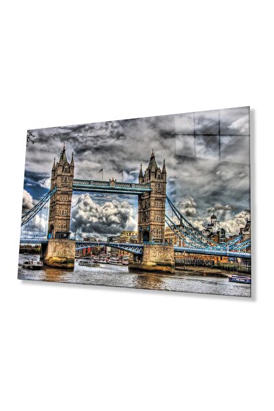 idealizbiz Pictură pe sticlă City Bridge Landscape 4mm Sticlă temperată durab...