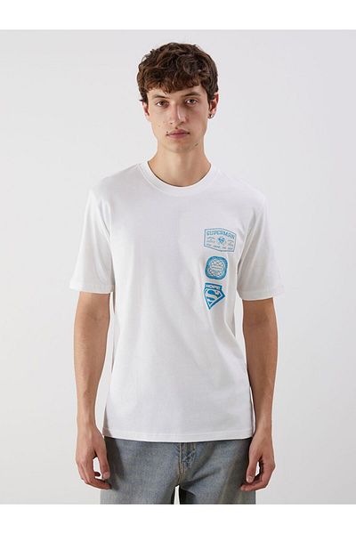 LC Waikiki Ανδρικό μπλουζάκι XSIDE Crew Neck με στάμπα χτενισμένο βαμβακερό