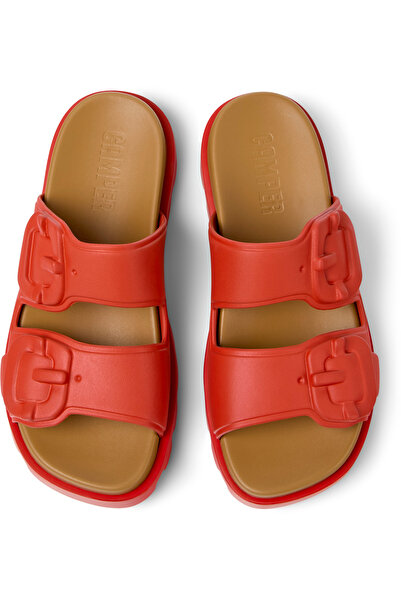 CAMPER Women's Red Lightweight Comfort Slippers, Durable PU Sole, Everyday Wear Brutus