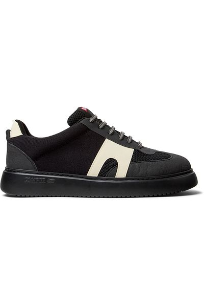 CAMPER Men's Casual Black Mesh Sneaker With Hook And Loop Design For Everyday RunnerK21Sorona