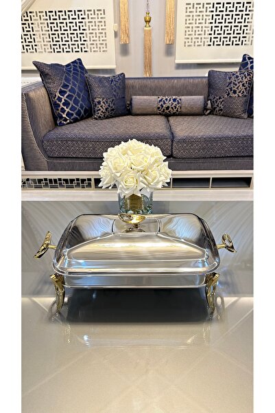 Vakıf home Dikdörtgen Büyük Boy Mumlu Isıtıcılı Kapaklı Borcamlı Servis Sunum...