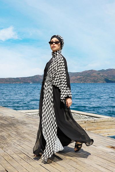NS TASARIM MAYO Zirya Model Hooded Design Hijab Pareo