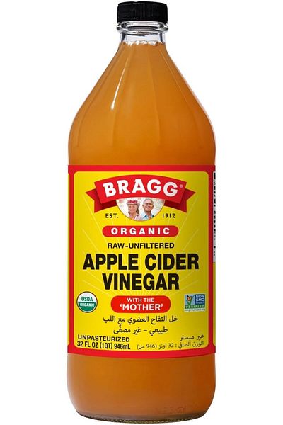 BRAGG vinegar Bragg Organic Apple Cider Vinegar • Raw ~ Unfiltered • With the Mother • Unpasteurized, 1 QT