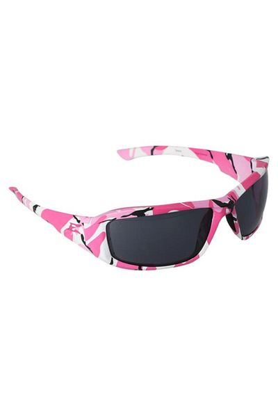Generic erorex Wrap Around Safety Glasses Huntress Pink Camo and Smoke XB116-H1