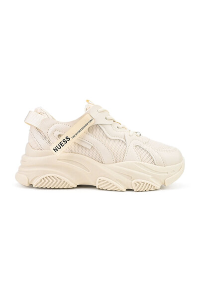 Tmall Γυναικεία Αθλητικά Παπούτσια, Με Ενθέματα Διχτυωτού Υφάσματος, D1439, Μπεζ