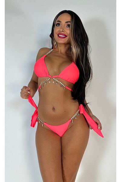 WildFashion 2-piece swimsuit accessorized with rhinestones SW2538-20