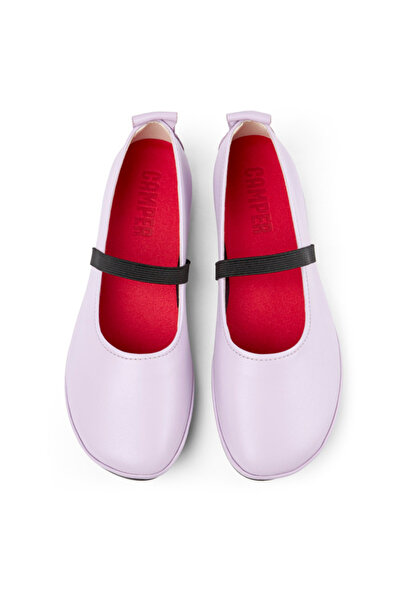 CAMPER Women’s Purple Leather Flats with Colorful Elastic Band for Everyday Comfort RightNina