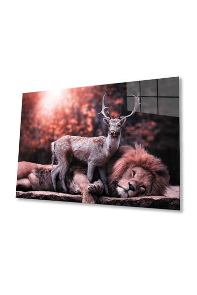 idealizbiz Pictură pe sticlă Aslan