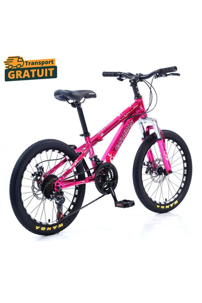 CARAIMAN ποδήλατο, ζάντες 20 ιντσών, ατσάλινο πλαίσιο, δισκόφρενα, ροζ, BC08