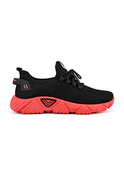 Tmall Pantofi sport de barbati,cu inseretii din plasa,B4032,Negru cu Rosu