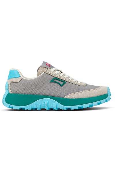 CAMPER Women's Gray Comfortable Sole Sneakers, Durable for Daily Use with Color Accent DrifttrailVıbram