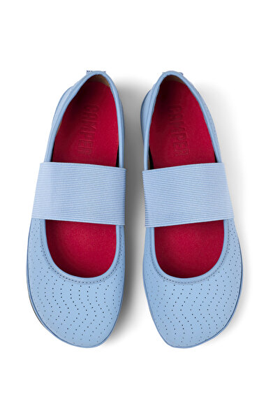 CAMPER Women’s Blue Mary Jane Flats with Lightweight Design and Leather Perforated Texture Right