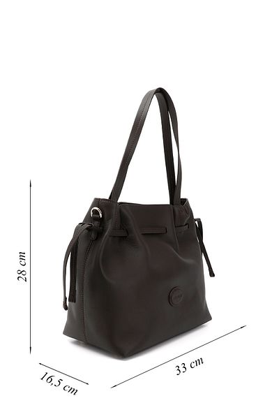 GÖNDERİ(R) Women / Girls Brown Genuine Leather Hand and Shoulder Bag