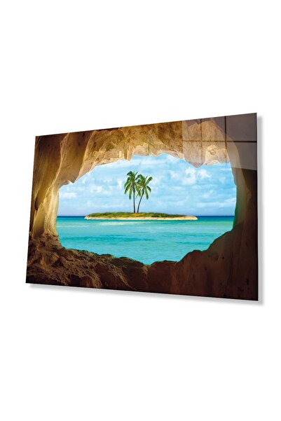 idealizbiz Pictură din sticlă peisaj marin 4 mm sticlă temperată durabilă