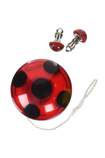 Miraculous Miraculous Ladybug Yoyo and Earrings Set for Girls - Ladybug