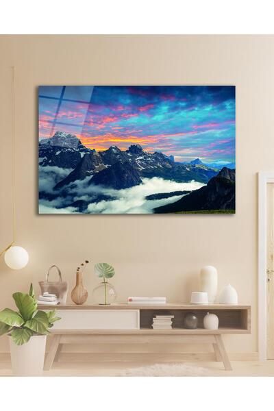 idealizbiz Peisaj Munte Pictură Pe Sticlă Modern Home Office Salon Cadou Pict...