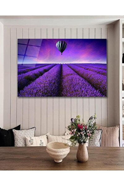 idealizbiz Επιτραπέζιο από γυαλί λεβάντας λουλουδιών, διακόσμηση τοίχου δώρου...