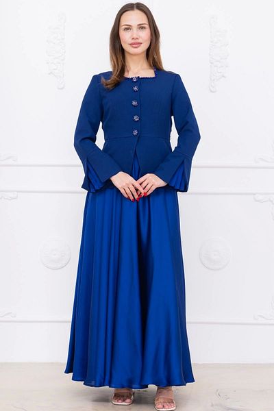 lodmela Square Collar Embroidered Double Suit 4718-Saks