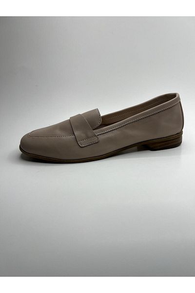 NEWGÜLTEKİN Genuine Leather Soft Comfortable Fit Full Summer Stylish Ballet Flat