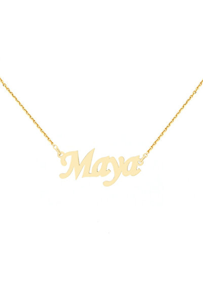 MOHI Fine Jewellery Lant cu nume Maya din aur galben de 14k