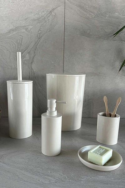 Prima Nova Primanova Flores 5-Piece Bathroom Set - Beige