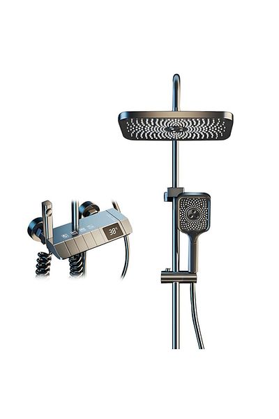 iHunt Set de duș inteligent cu baterie, iHunt HP060GR, afișaj LED, 4 moduri de debit al apei