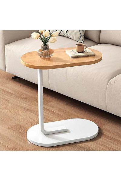 Generic C Table End Table, Couch Tables That Slide Under, C Shaped Side Table, Small Side Table, Nar