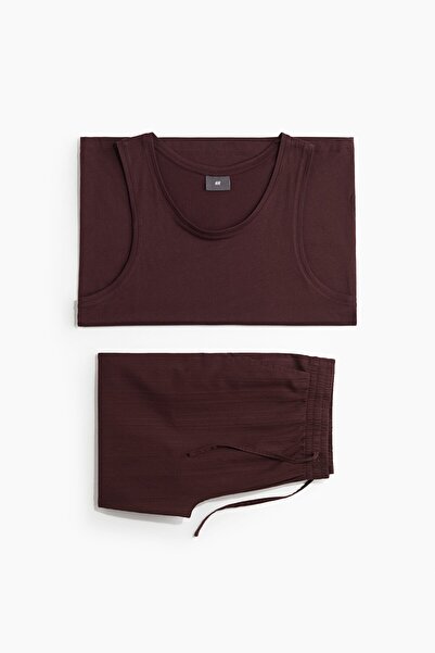 H&M Kolsuz Üst ve Altlı Pijama Takımı