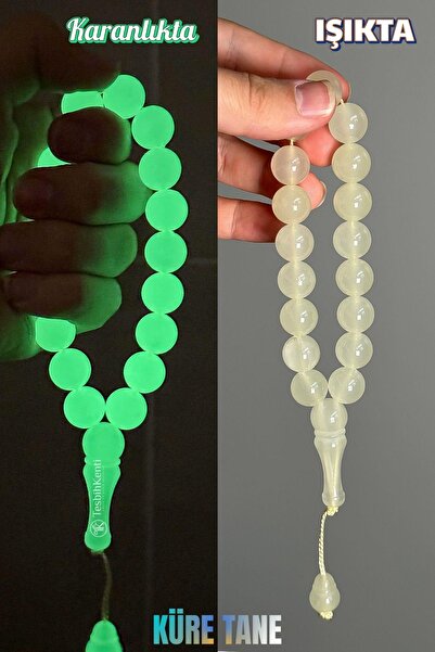 TESBİHKENTİ Yüksek Fosforlu 17'li Küre Tane Kedi Gözü Tesbih