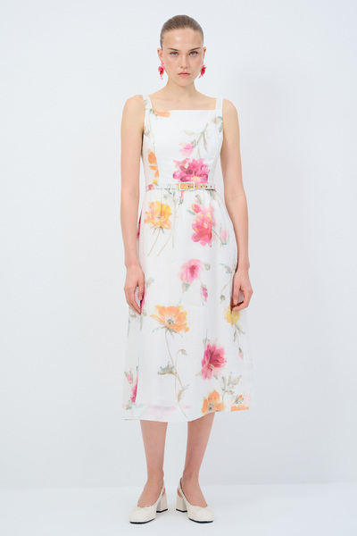 adL Kolsuz Midi Boy Elbise