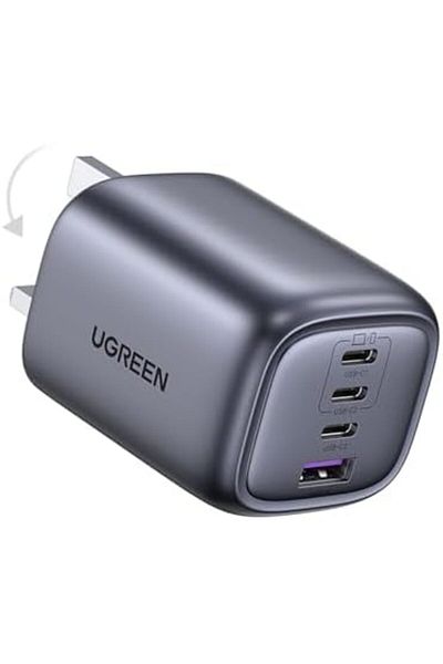 Ugreen 2025 4-Port Nexode 65W USB C Charger Foldable GaN Laptop Adapter Type C Fast Wall Charger Plu