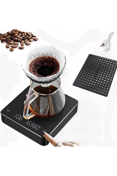 COOYA Digital Coffee Espresso Scale with Timer, Rechargeable, Pour-Over, for Kitchen Home Office