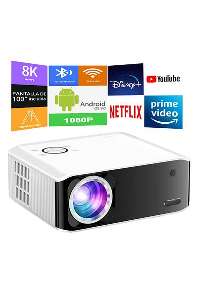 Kenzirosuit ENZIRO® 4k Video Projector, Auto Focus, Auto Correction, Auto Obstacle Avoidance, Airplay, Miracast