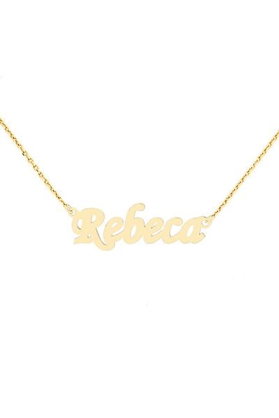 MOHI Fine Jewellery Lant cu nume Rebeca din aur galben de 14k