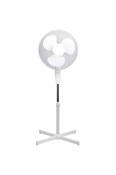 FOXMAG24 Foot fan, 3 speeds, ON/OFF, protective grille, non-slip base, gray