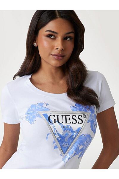 Guess Tricou Slim Fit pentru femei Ss Cn Flower