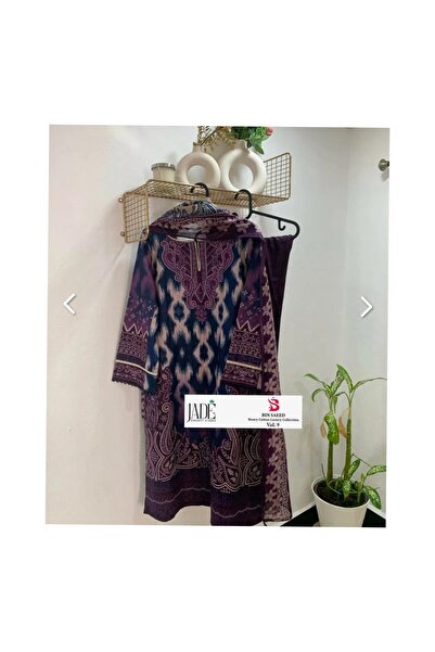 Hint Modam طقم هندي من 3 قطع من القطن الخالص بتصميم عرقي