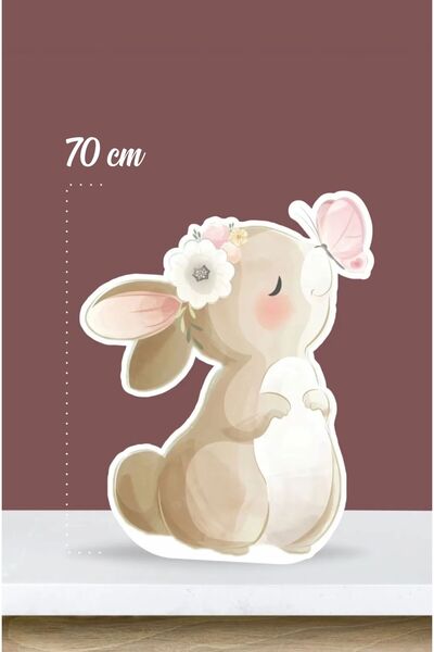 neşeli günlerim موضوع أرنب الفراشة - لوحة قدم 70 سم