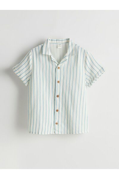 LC Waikiki قميص LCW للأطفال بأكمام قصيرة مخطط للأولاد