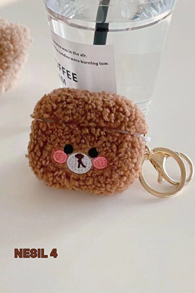 PSGT Airpod kılıfı Nesil 4 peluş oyuncak desen yumuşak koruyucu