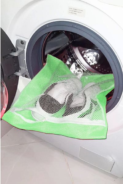 storeks Green - Zippered - Delicate Laundry Slippers Shoes Washing Net Large Size (336336)