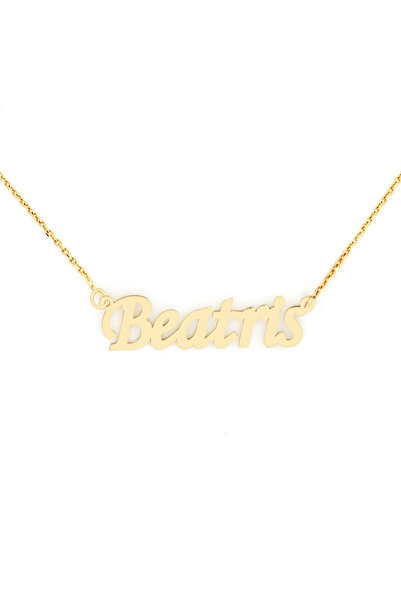 MOHI Fine Jewellery Lant cu nume Beatris din aur galben de 14k