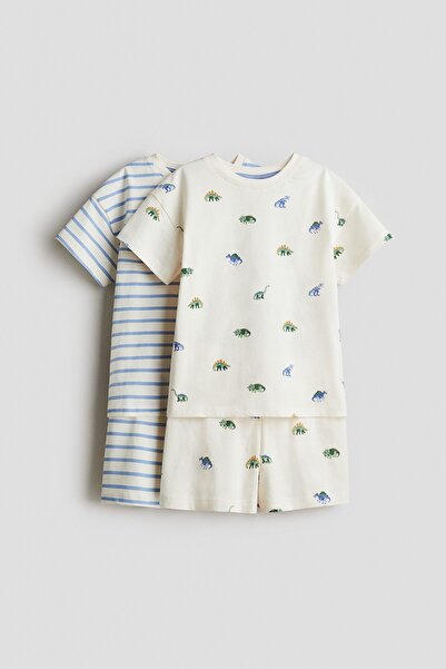 H&M 2'li Pamuklu Pijama Takımı