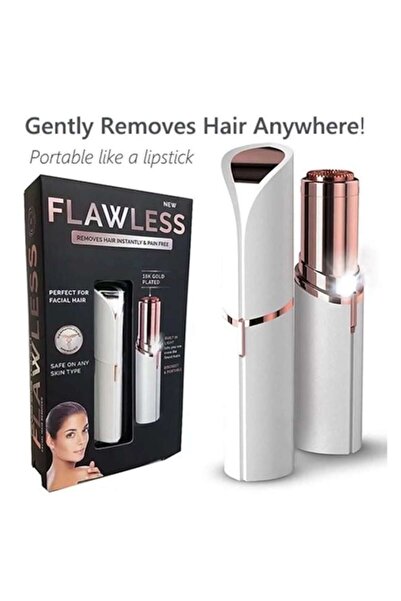 HOZRO Epilator HOZRO pentru Păr Facial Flawless, compact, cu funcționare pe baterii, iluminare LED