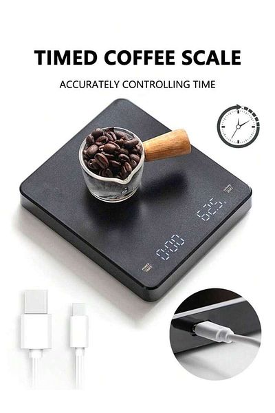 COOYA Digital Coffee Espresso Scale with Timer, Rechargeable, Pour-Over, for Kitchen Home Office