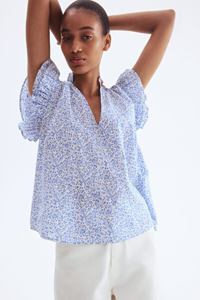 H&M Fırfırlı Bluz