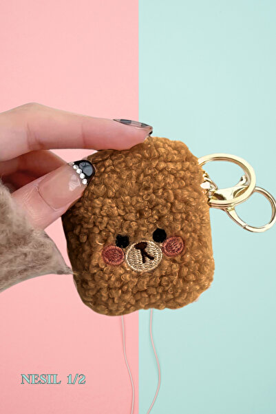 PSGT Airpod kılıfı 1/2 Nesil peluş oyuncak desen yumuşak koruyucu