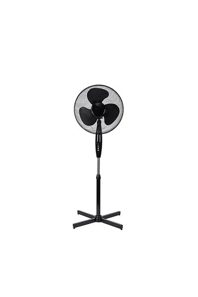 FOXMAG24 Floor fan, 3 speeds, adjustable height, adjustable orientation, metal/plastic, black